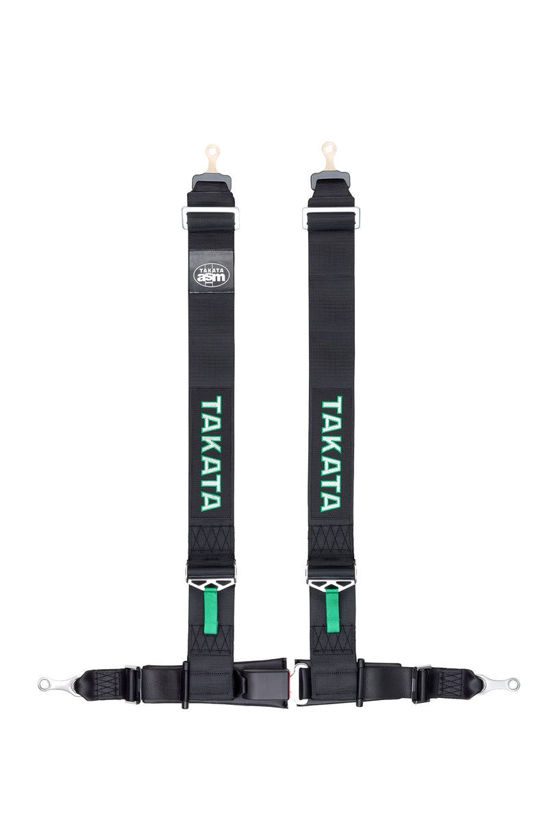 TAKATA Drift III Bolt On Harness - Green / Black