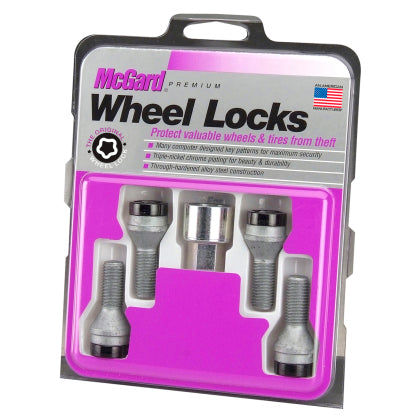 McGard - WHEEL LOCK SET BOLT CONE SEAT BLACK 25.6MM - M12X1.25 - Set of 4