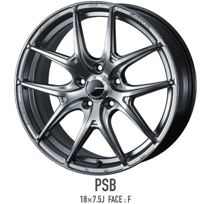 WedsSport SA-01R - 18x7.5J - 5x100 - ET: 45 (Platinum Silver Black) - 5x100 - SA-01R187.5455x100-PSB