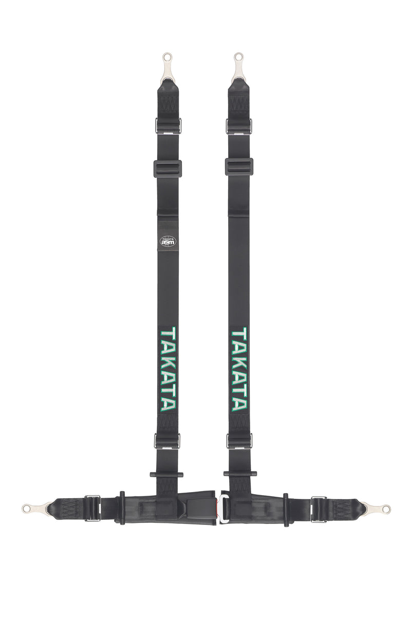 TAKATA Drift II Bolt On Harness - Green / Black