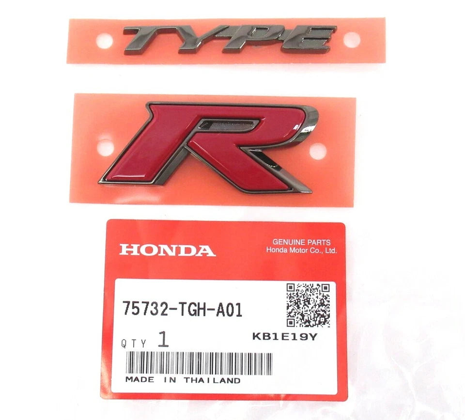 Genuine Honda Parts - Front Grille Emblem - Honda - Civic Type R FK8 - 75732-TGH-A01 - Rzcrew Garage