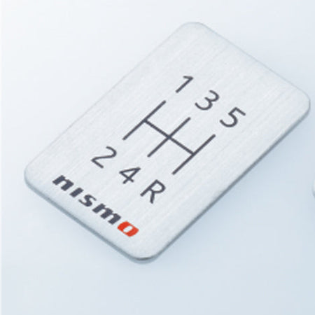 Nismo - ALUMINUM SHIFT PATTERN LABEL, 5-SPEED - 96935-RN008 - Rzcrew Garage
