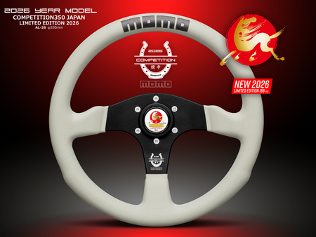 Momo - COMPETITION350 JAPAN LIMITED EDITION 2026 Steering Wheels - 3 Spokes Leather - 35mm Dish-AL-26 - RZCrewGarage