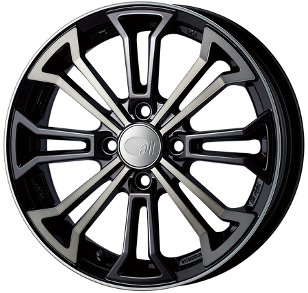 Enkei Japan all eight -4S- - 15x5J - 4x100 - ET: 45 (Black Clear) - JDM-ALL8-55-4100-45BK