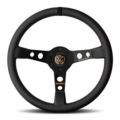 Momo - MOD. 07 ANNIVERSARY 60 Steering Wheels - 3 Spokes Leather - 72mm Dish-AM-01 - RZCrewGarage