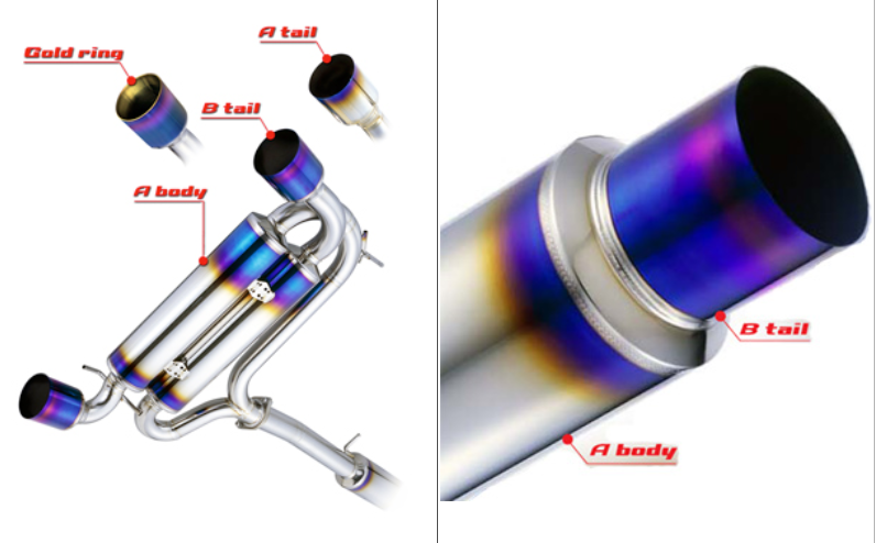 R1 Titan - R1TITAN EXTRA STTI (4 tip) Titanium exhaust system - Subaru - BRZ ZD8 - 4580506113634-NS-A