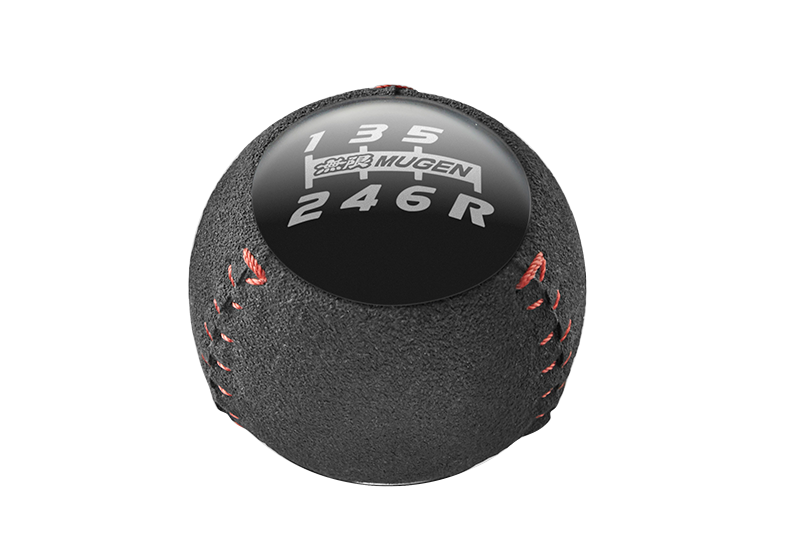 Mugen Alcantara-wrapped aluminium shift knob (6MT)-54102-XNRC-K0S0-BK - Rzcrewgarage