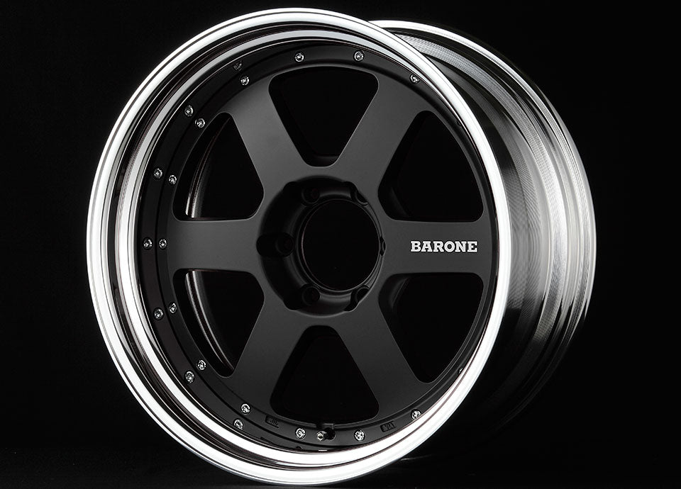 Fabulous Barone RS-6 2PIECE Step Rim Low Disk - BARONERS-62PIECESTEPRIMLOWDISK-196X1397-9550TO-6MBK-JP1