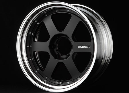 Fabulous Barone RS-6 2PIECE Step Rim Low Disk - BARONERS-62PIECESTEPRIMLOWDISK-196X1397-9550TO-6MBK-JP1