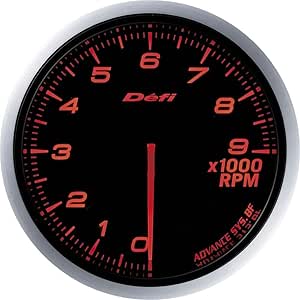 Defi Black,Amber Advance BF RPM Gauge - 60mm - 9000 Rpm-DF10705 - RZCrewGarage