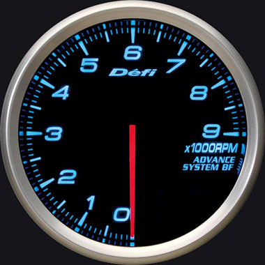 Defi Blue Advance BF RPM Gauge - 80mm - 9000 Rpm-DF10903 - RZCrewGarage