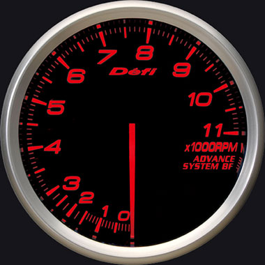 Defi Amber Advance BF RPM Gauge - 80mm - 11000 Rpm-DF11002 - RZCrewGarage