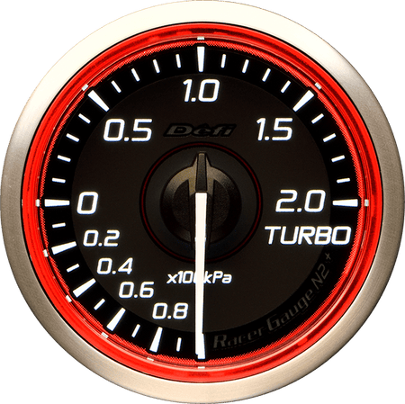 Defi Racer Gauge N2+ (Red) Boost Gauge - 60mm - 2 Bar-DF19502 - RZCrewGarage