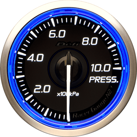 Defi Racer Gauge N2+ (Blue) Oil Pressure Gauge - 60mm - 10 Bar-DF19601 - RZCrewGarage