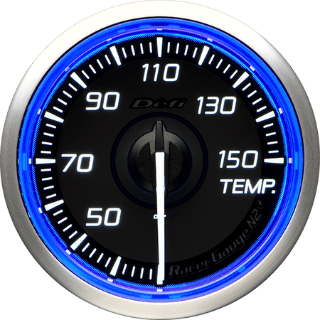 Defi Racer Gauge N2+ (Blue) Water Temperature Gauge - 60mm - 30-150C-DF19701 - RZCrewGarage