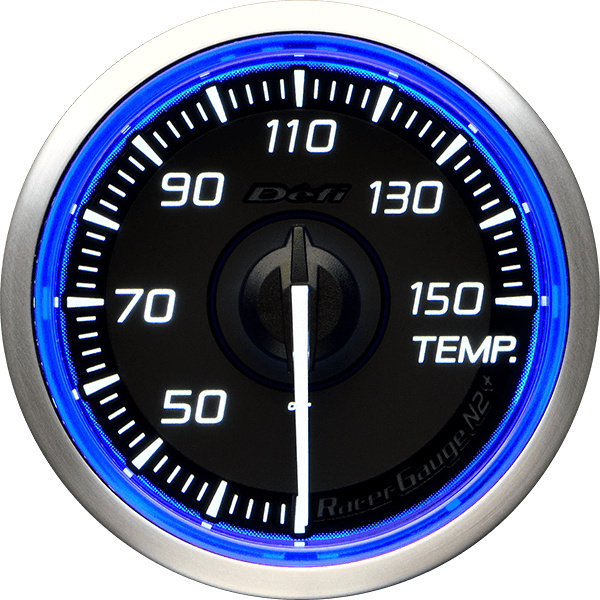 Defi Racer Gauge N2+ (Blue) Water Temperature Gauge - 52mm - 30-150C-DF19301 - RZCrewGarage