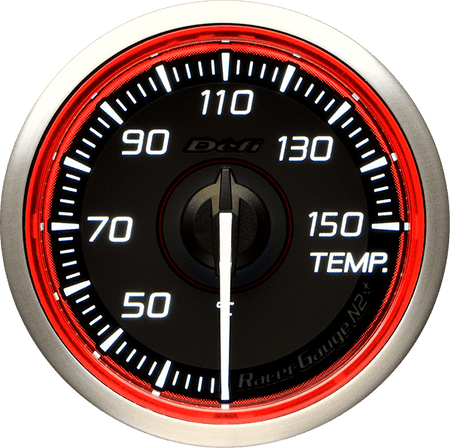 Defi Racer Gauge N2+ (Red) Oil Temperature Gauge - 52mm - 30-150C-DF19302 - RZCrewGarage