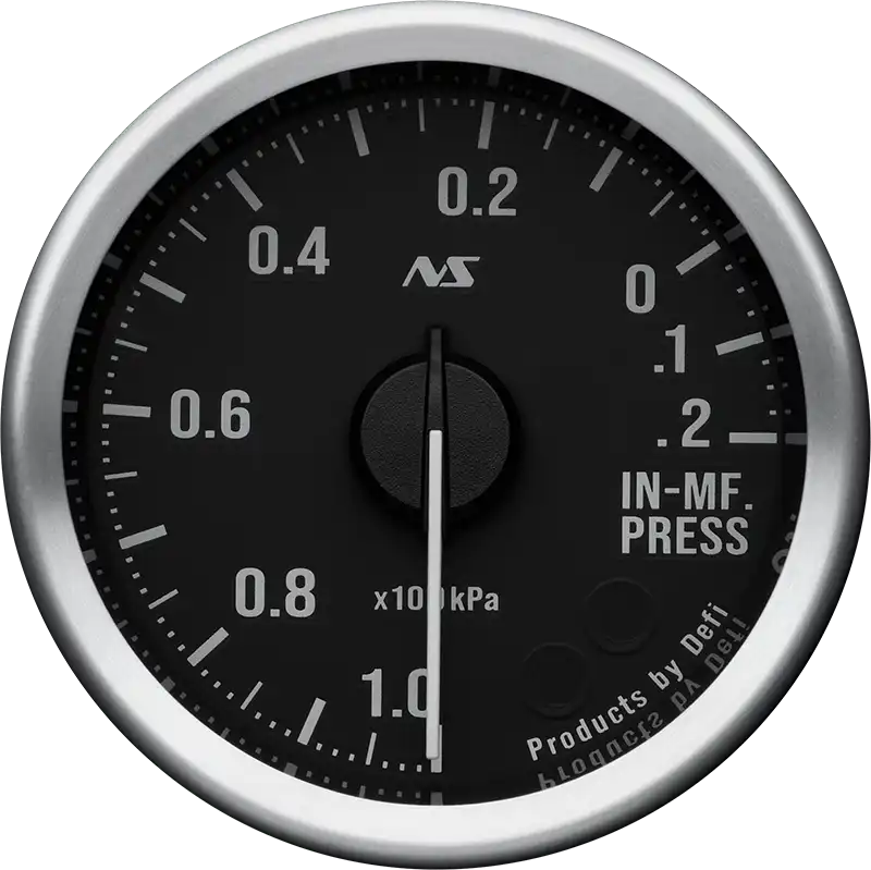 Defi Advance RS II 52mm Vacuum Gauge 20 kpa - Black Dial White Illumination-DF20602 - RZCrewGarage