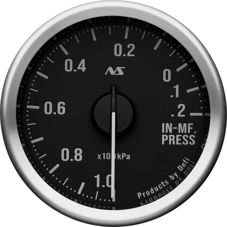 Defi Advance RS II 60mm Vacuum Gauge 20 kpa - Black Dial White Illumination-DF21302 - RZCrewGarage