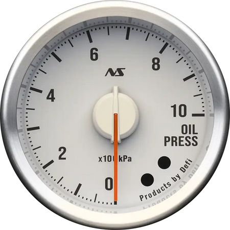 Defi Advance RS II 60mm Oil Pressure Gauge 10 Bar - White Dial Green Illumination-DF21403 - RZCrewGarage