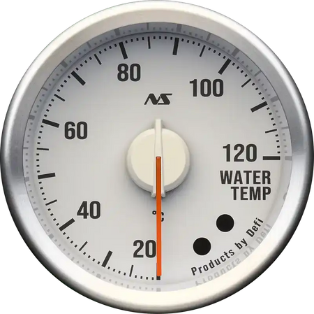 Defi Advance RS II 60mm Water Temperature Gauge 20-120C - White Dial Green Illumination-DF21703 - RZCrewGarage
