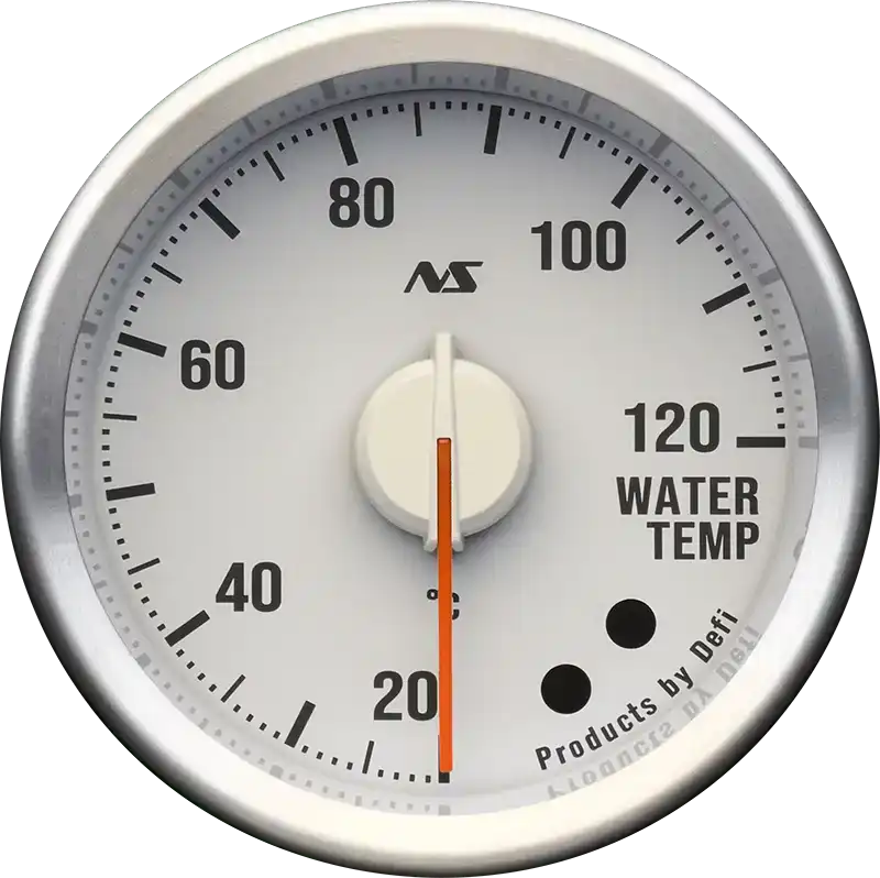 Defi Advance RS II 60mm Water Temperature Gauge 20-120C - White Dial Red Illumination-DF21704 - RZCrewGarage