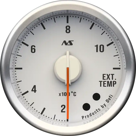 Defi Advance RS II 60mm Exhaust Gas Temperature Gauge 200-1100C - White Dial Green Illumination-DF21803 - RZCrewGarage