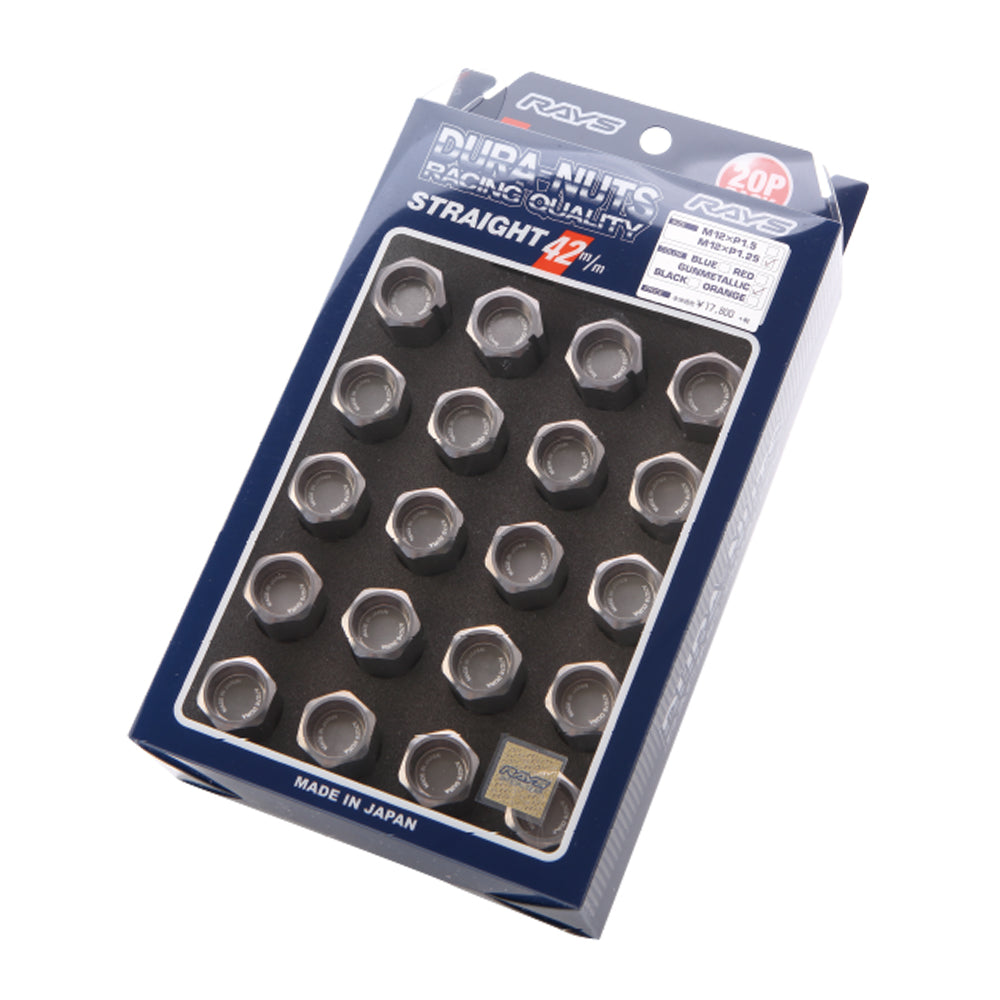 Rays - Duralumin lock and nut set L32 - 5H - Straight - M12x1.25 - (20 Pieces) - RZCrewGarage