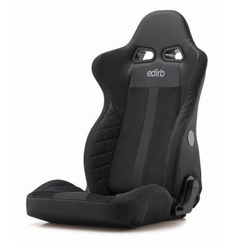 Edirb 054V Grey Stitching Reclinable Seat - Frp - Black-E54LVP - Rzcrewgarage