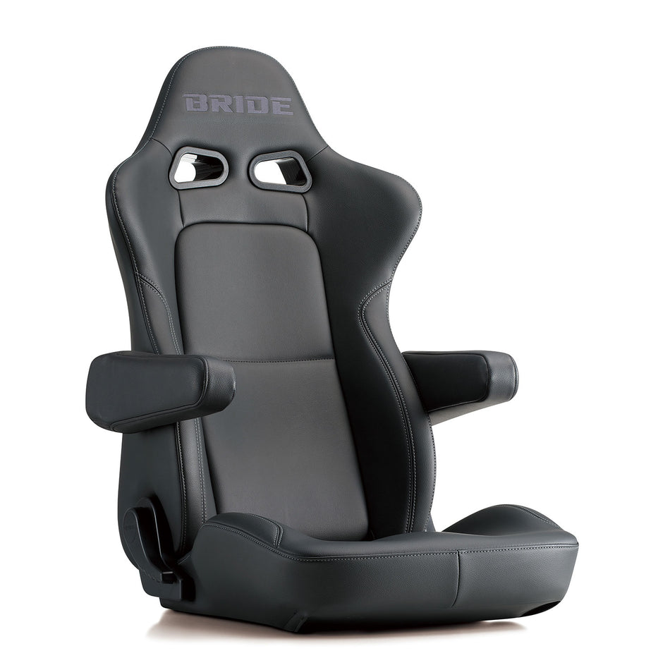 Bride Euroster II Cruz Tough Leather (Seat Heater) Reclinable Seat - Frp - Black-E58TSR - Rzcrewgarage