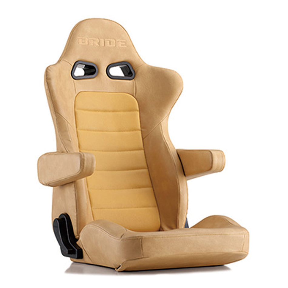 Bride Euroster II Cruz Leather (Seat Heater) Reclinable Seat - Frp - Beige-E58MSR - Rzcrewgarage