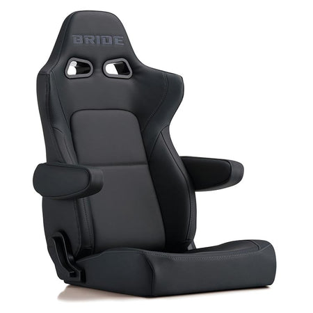 Bride Ergoster Tough Leather Reclinable Seat - FRP - Black-E64TSR - Rzcrewgarage