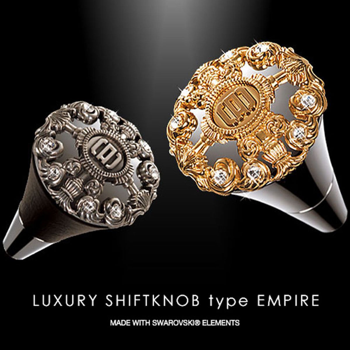 Garson - D.A.D Luxury Shift Knob Type Empire Chrome Body / Silver / Crystal-EMPIRE-CHROME-SV-CR - Rzcrewgarage
