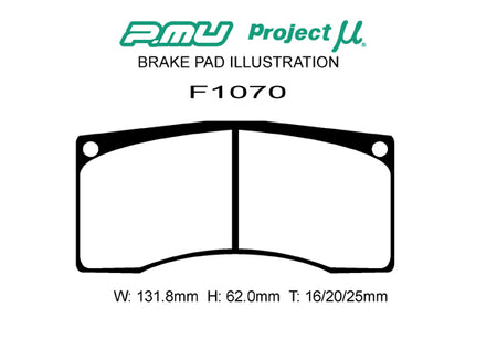 NS-C - Project Mu NS-C Brake Pads F1070 - brembo Thickness 20 - Rzcrewgarage