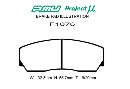 HC-CS - Project Mu HC-CS Brake Pads F1076 - AP Thickness 20 - Rzcrewgarage