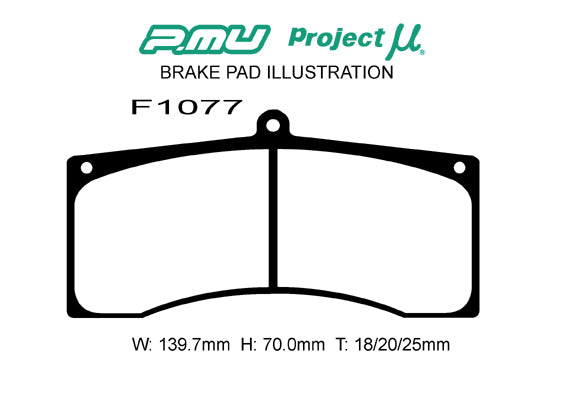 NS-C - Project Mu NS-C Brake Pads F1077 - brembo Thickness 20 - Rzcrewgarage