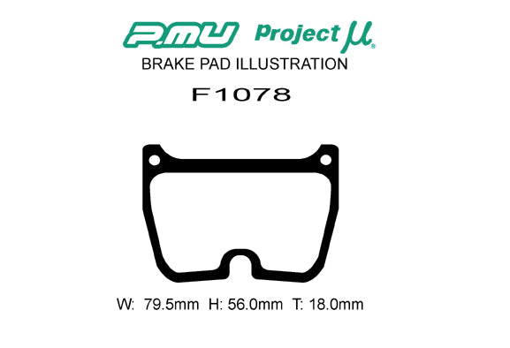 PS Perfect Spec - Project Mu PS Perfect Spec Brake Pads F1078 - brembo Thickness 18 - Rzcrewgarage