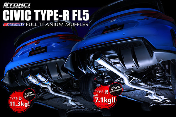 Tomei Usa Expreme Ti Full Titanium Type D Exhaust - Honda - Civic Type R FL5 -TB6090-HN06E