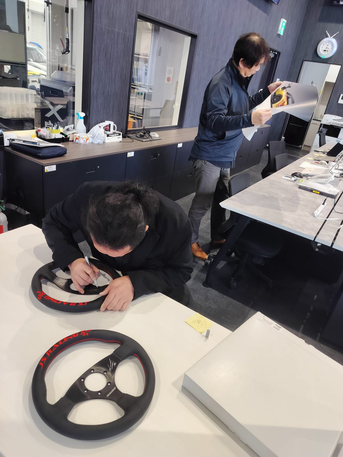 Js Racing - Signed store limited Steering Wheel - 3 Spokes suede-XRSG-Store Limited - RZCrewGarage