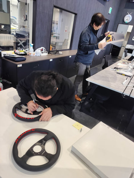 Js Racing - Signed store limited Steering Wheel - 3 Spokes suede-XRSG-Store Limited - RZCrewGarage