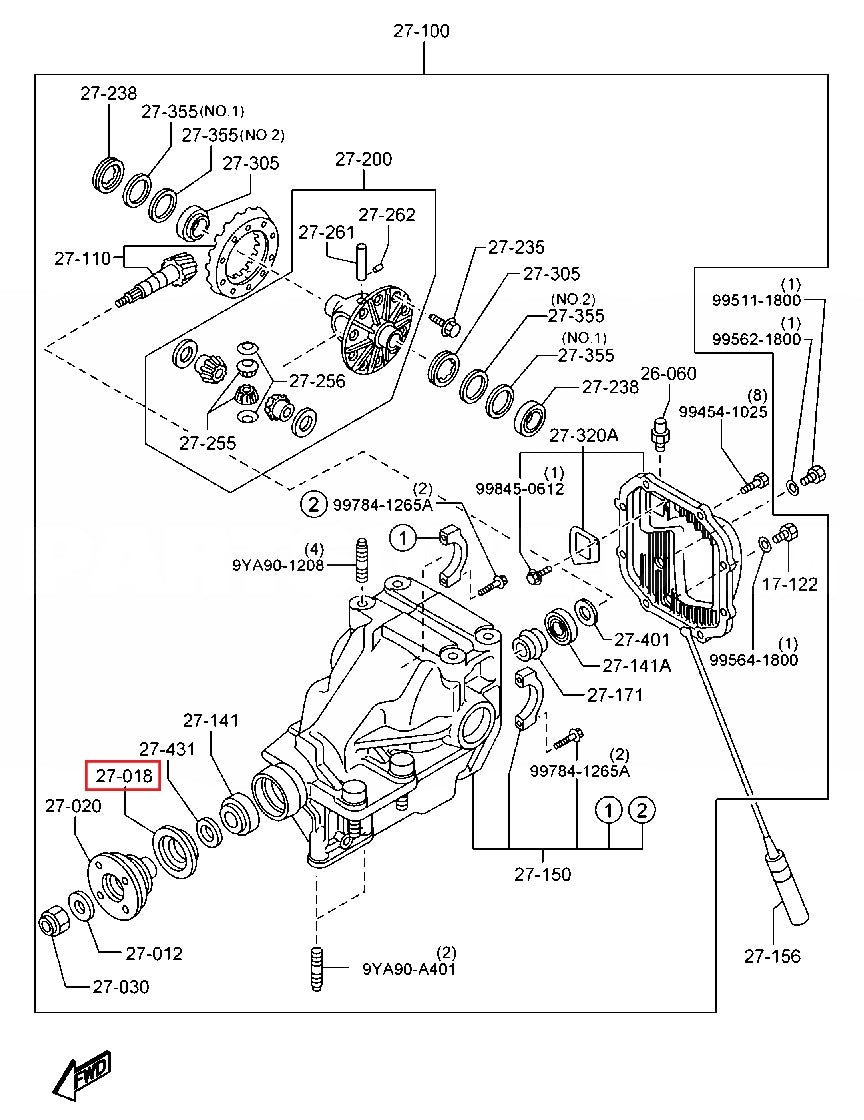 Genuine Mazda Parts - Oil Seal/Differential - Mazda - ND5RC - MA0227165A - Rzcrewgarage