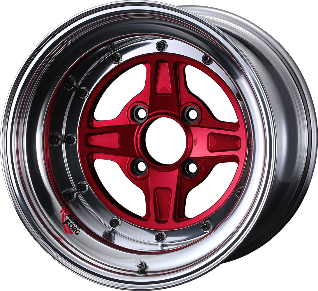Weds RacingForg NR - 15x10.5J - 4x114.3 - ET: -44 (Red Anodised) - 4x114-3 - NR-15x10.5-4x114.3-ET-44-R-A