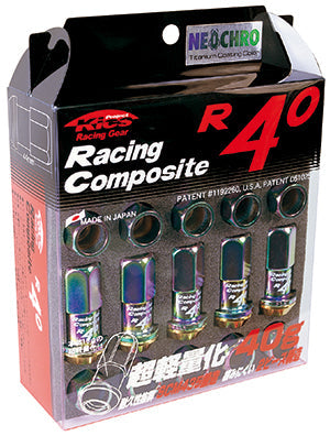 Project Kics - Racing Composite R40 Lock Nut Set Neochro - M12x1.5 - Set of 20 RC-11N - RZCrewGarage