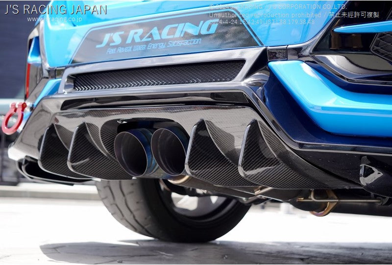 Js Racing - Rear Diffuser Carbon - Honda - Civic Type R FK8 - RDF-K8-C - Rzcrew Garage