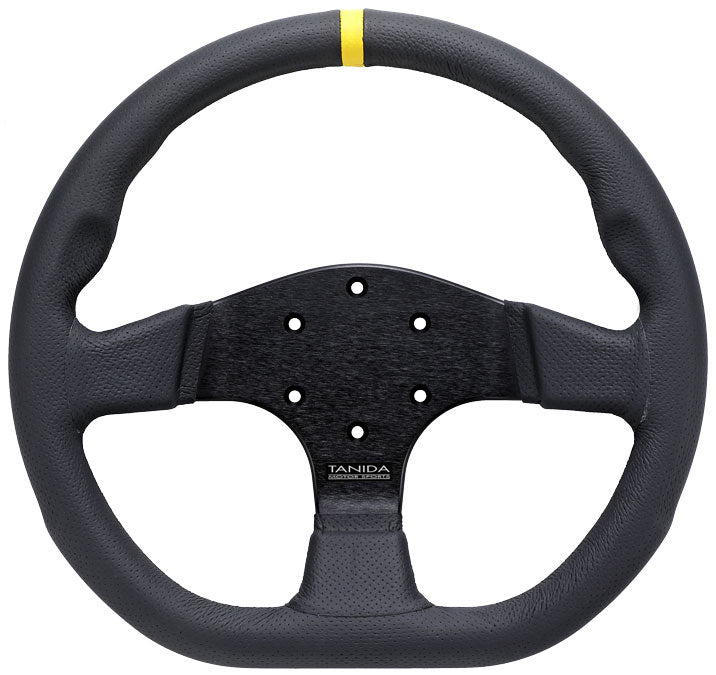 Juran - Racing II 330mm Steering Wheels - 3 Spokes Leather 330mm - FLAT Dish - 363978 - RZCrewGarage