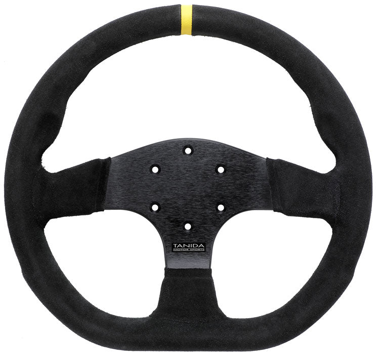 Juran - Racing II 330mm Steering Wheels - 3 Spokes Suede 330mm - FLAT Dish - 363961 - RZCrewGarage
