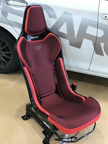 Recaro Japan RCS Fixed Bucket Seat - Black Shell - Red Fabric - 81-087.20.617-0 - Rzcrewgarage