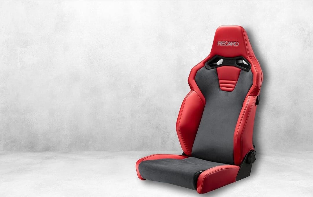 Recaro Japan SR-C Reclinable Seat - Leather Red - Rzcrewgarage