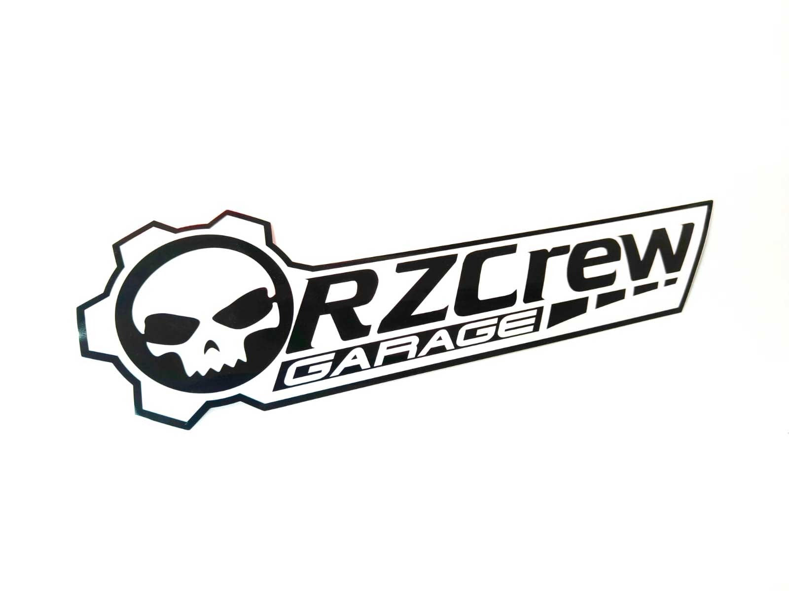 Rzcrew Garage - White and Black Sticker - RZG-WB-ES - RZG-WB-ES - Rzcrew Garage