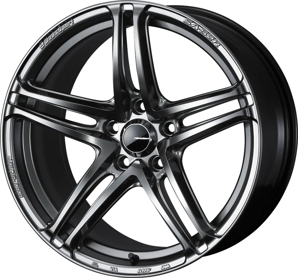 WedsSport SA-52R - 17x6.5J - 4x100 - ET: 42 (Platinum Silver Black) - 4x100 - 74880